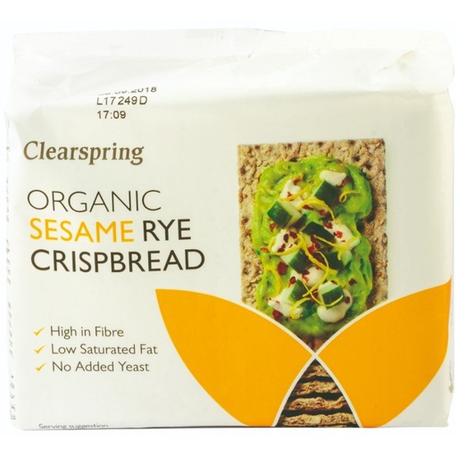 [16348] PAN CRUJIENTE CENTENO SÉSAMO 200G CLEARSPRING