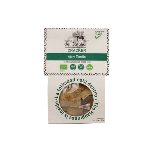[21236] CRACKERS AJO Y TOMILLO SIN GLUTEN 125G DELICATALIA