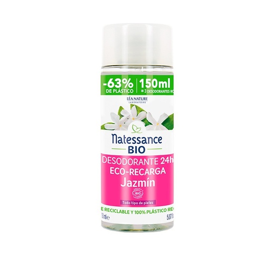 [29212] ECO-RECARGA DESODORANTE JAZMÍN 150 ML NATESSANCE