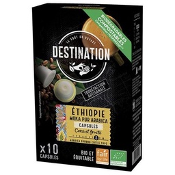 CAFÉ CÁPSULAS MOKA ARÁBICA ATHIOPIA 10UD DESTINATION