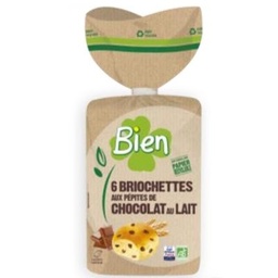 BRIOCHE CON PEPITAS DE CHOCOLATE 6UD 240G ECO BIEN