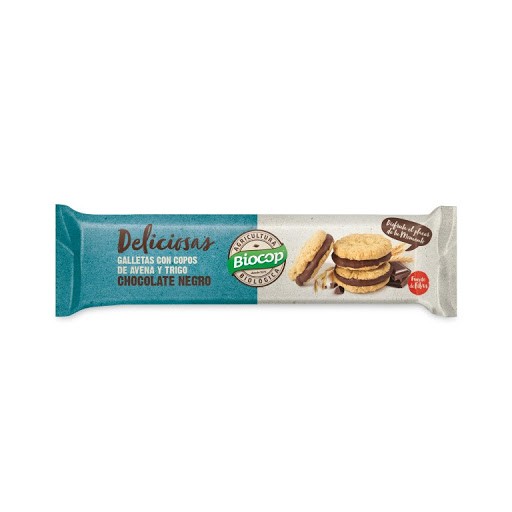 [19805] GALLETA RELLENA DE CHOCOLATE NEGRO 150G BIOCOP