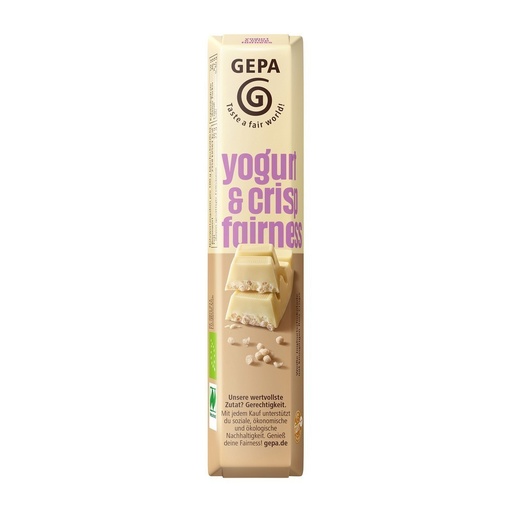 [13208] CHOCOLATINA CHOCO BLANCO YOGURT CRISP 45G GEPA