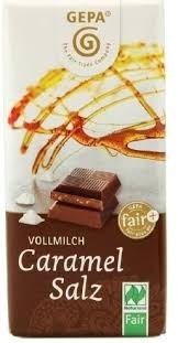 [11229] MINI TABLETA CHOCOLATE CARAMELO Y TOQUE SAL 40G GEPA