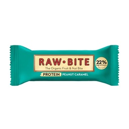 BARRITA PROTEICA CACAHUETES Y CARAMELOS 45G RAW BITE