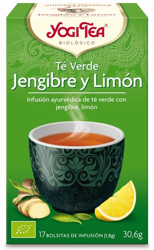 [12444] INFUSIÓN TÉ VERDE JENGIBRE LIMÓN 17UD YOGI TEA