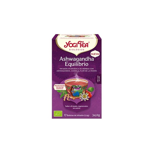 [28109] INFUSIÓN ASHWAGANDHA EQUILIBRIO 17UD 30,6G YOGI TEA