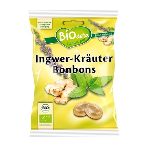 [27297] CARAMELOS RELLENOS DE JENGIBRE Y HIERBAS 75G BIODETA