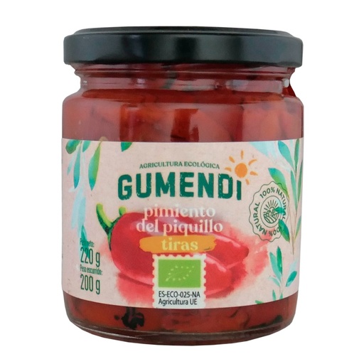 [8990] PIMIENTOS PIQUILLO TIRAS 215G GUMENDI