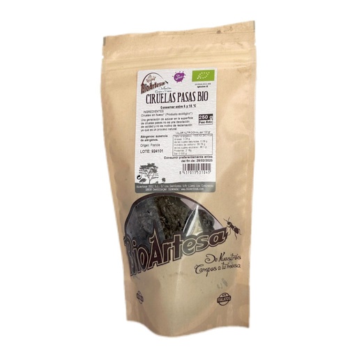 [13838] CIRUELAS PASAS SIN HUESO 250G BIOARTESA
