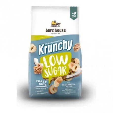 [23018] MUESLI KRUNCHY BAJO AZÚCAR CRAZY NUTS 375G BARNHOUSE