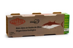 ATUN EN ACEITE DE OLIVA PACK LATA 3 X 80G PESASUR