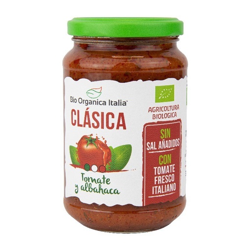 [22413] SALSA CLASICA TOMATE ALBAHACA 325ML BIO ORGANICA ITALIA