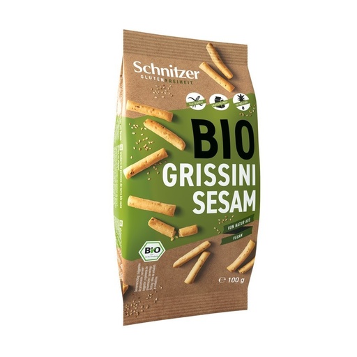 [12176] GRISSINI SÉSAMO SIN GLUTEN 100G SCHNITZER