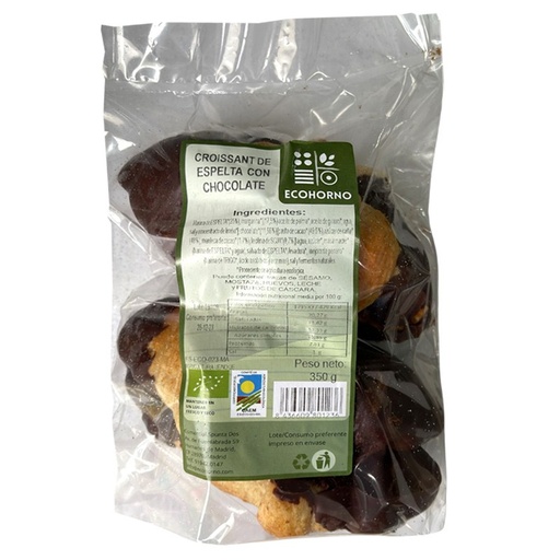 [28955] CROISSANTS DE ESPELTA CON CHOCOLATE 350G ECOHORNO