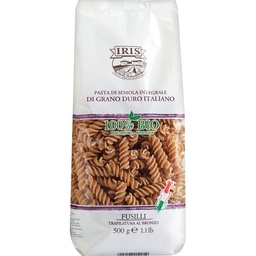 FUSILLI DE TRIGO INTEGRAL 500G IRIS