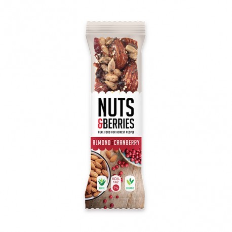 [16266] BARRITA ALMENDRA ARÁNDANOS 40G NUTS BERRIES