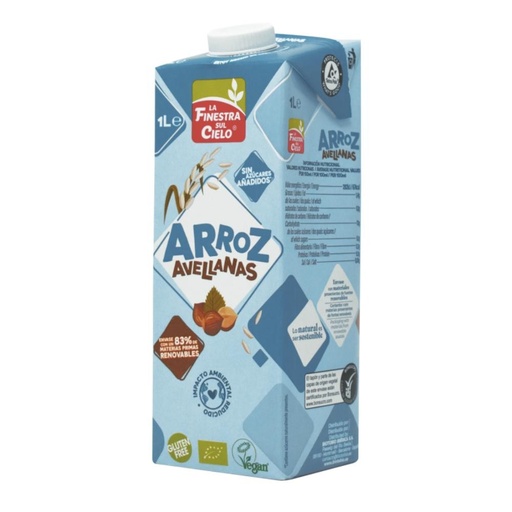 [12745] BEBIDA DE ARROZ CON AVELLANAS 1L LA FINESTRA