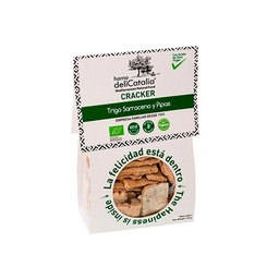 CRACKERS TRIGO SARRACENO Y PIPAS SIN GLUTEN 125G DELICATALIA