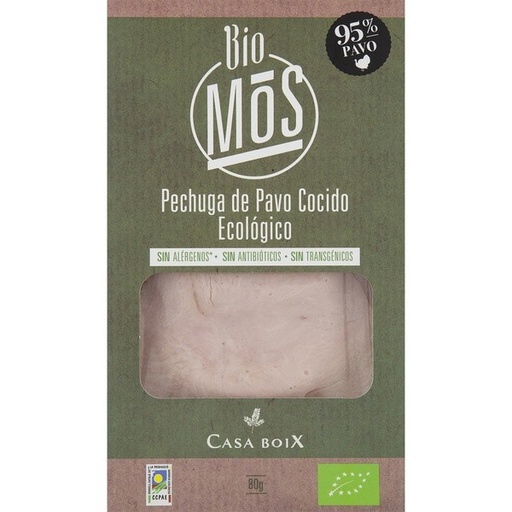 [22398] PECHUGA PAVO COCIDA ECOLÓGICO 80G BIO MOS