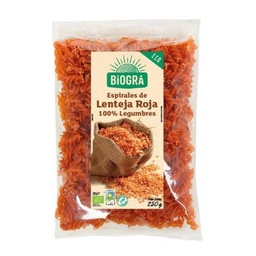 ESPIRALES DE LENTEJA ROJA 250G BIOGRA