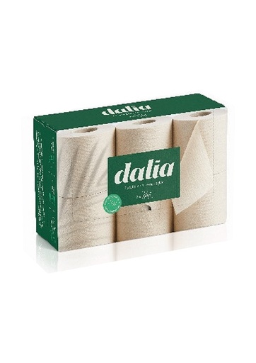 [21460] PACK 6 ROLLOS PAPEL HIGIENICO DOBLE CAPA SIN BLANQUAR DALIA