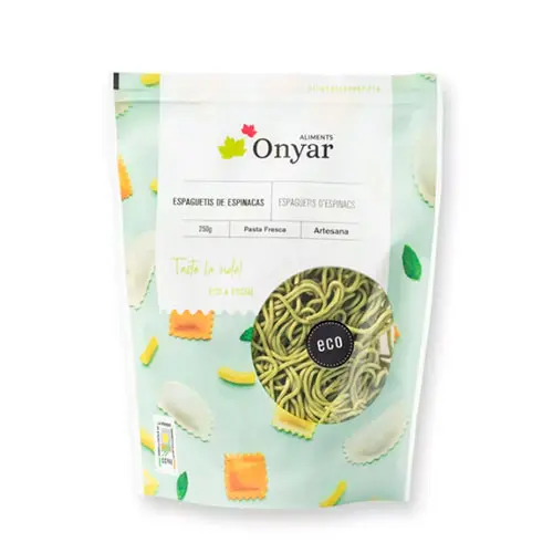 [21669] ESPAGUETIS ESPINACAS 250G ONYAR