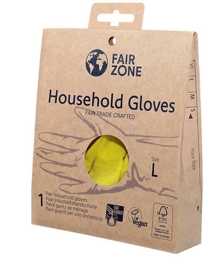 [18260] GUANTES LÁTEX 100% NATURAL TALLA L FAIR ZONE