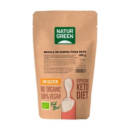 MEZCLA DE HARINA PIZZA KETO BIO 400G NATURGREEN
