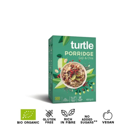 [29146] PORRIDGE DE AVENA Y MUESLI CON GOJI Y CHIA 400G TURTLE