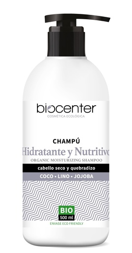 [14239] CHAMPÚ CABELLO SECO LINO JOJOBA NARANJA 500ML BIOCENTER