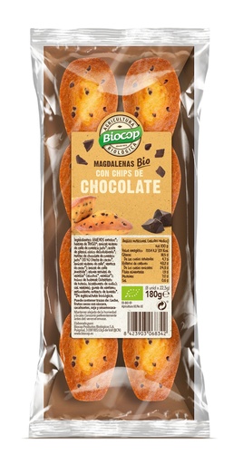 [27819] MAGDALENAS PEPITAS CHOCOLATE 180G BIOCOP