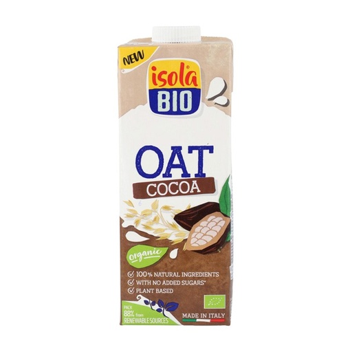 [30182] BEBIDA DE AVENA Y CACAO SIN AZUCARES AÑADIDOS 1L ISOLA BIO