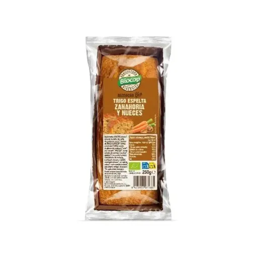 [30331] BIZCOCHO ESPELTA DE ZANAHORIA Y NUECES 250G BIOCOP