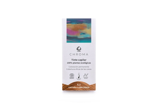 [30383] TINTE CASTAÑO CLARO CENIZA 5.1 100G CHROMA