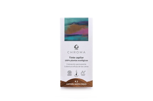 [30387] TINTE CASTAÑO MEDIO CENIZA 4.1 100G CHROMA