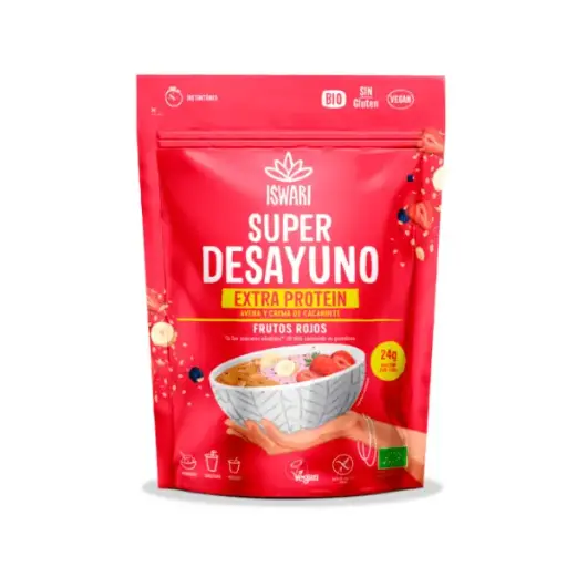 [30555] SUPERDESAYUNO EXTRAPROTEIN FRUTOS ROJOS 360G ISWARI