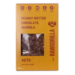 GRANOLA KETO CON PEANUT BUTTER CACAO 250G RAW GORILLA