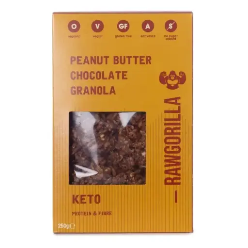 [30756] GRANOLA KETO CON PEANUT BUTTER CACAO 250G RAW GORILLA
