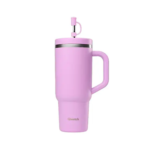 [30758] TRAVEL CUP CON ASA Y PAJITA LAVANDA 900ML QWETCH 