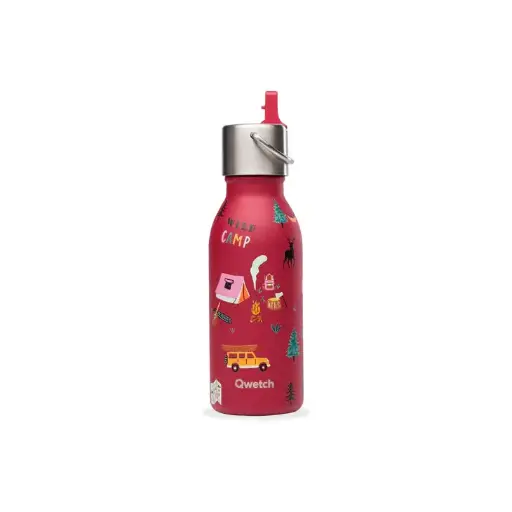 [30774] BOTELLA ISOTÉRMICA KIDS CON BIBERON YOSEMITE GRANATE 350ML QWETCH