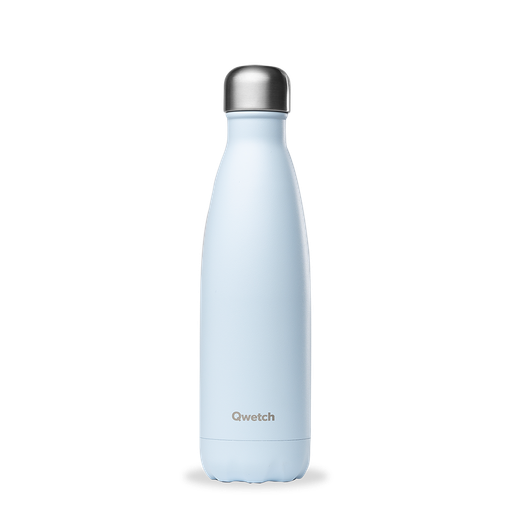 [30775] BOTELLA ISOTERMICA AZUL PASTEL 500ML QWETCH