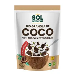 GRANOLA CRUNCHY DE COCO CON CHOCOLATE 140G SOL NATURAL