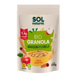 GRANOLA DE AVENA CON MANZANA Y CANELA 350G BIO SOL NATURAL