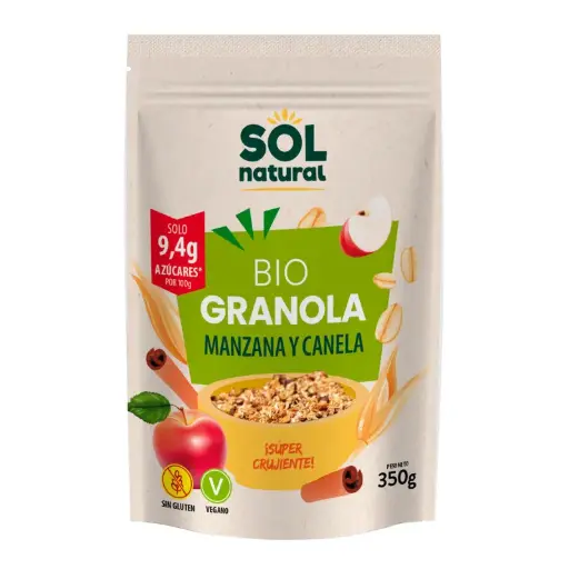 [30936] GRANOLA DE AVENA CON MANZANA Y CANELA 350G BIO SOL NATURAL