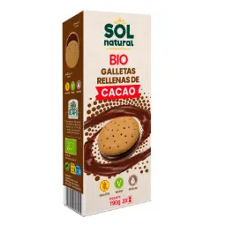 GALLETA RELLENA DE CACAO 190G SOL NATURAL