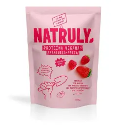 PROTEÍNA VEGANA DE FRESA Y FAMBRUESA 350G NATRULY