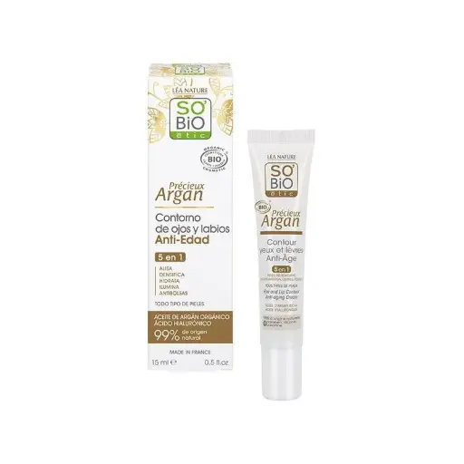 [31036] CONTORNO OJOS & LABIOS ANTIEDAD ÁCIDO HIALURÓNICO & ARGÁN 15ML SOBIO