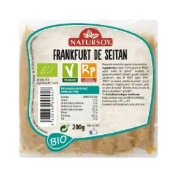 SALCHICHA FRANKFURT DE SEITÁN 200G NATURSOY