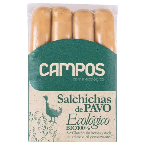 [31126] SALCHICHA FRANCKFURT DE PAVO 250G CAMPOS
